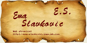 Ema Slavković vizit kartica